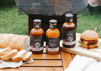 BBQ Sauces with hamburger