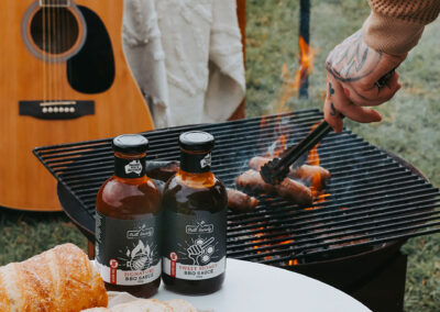 Barbecuing Sausages with Signature Sweet Honey Sauces