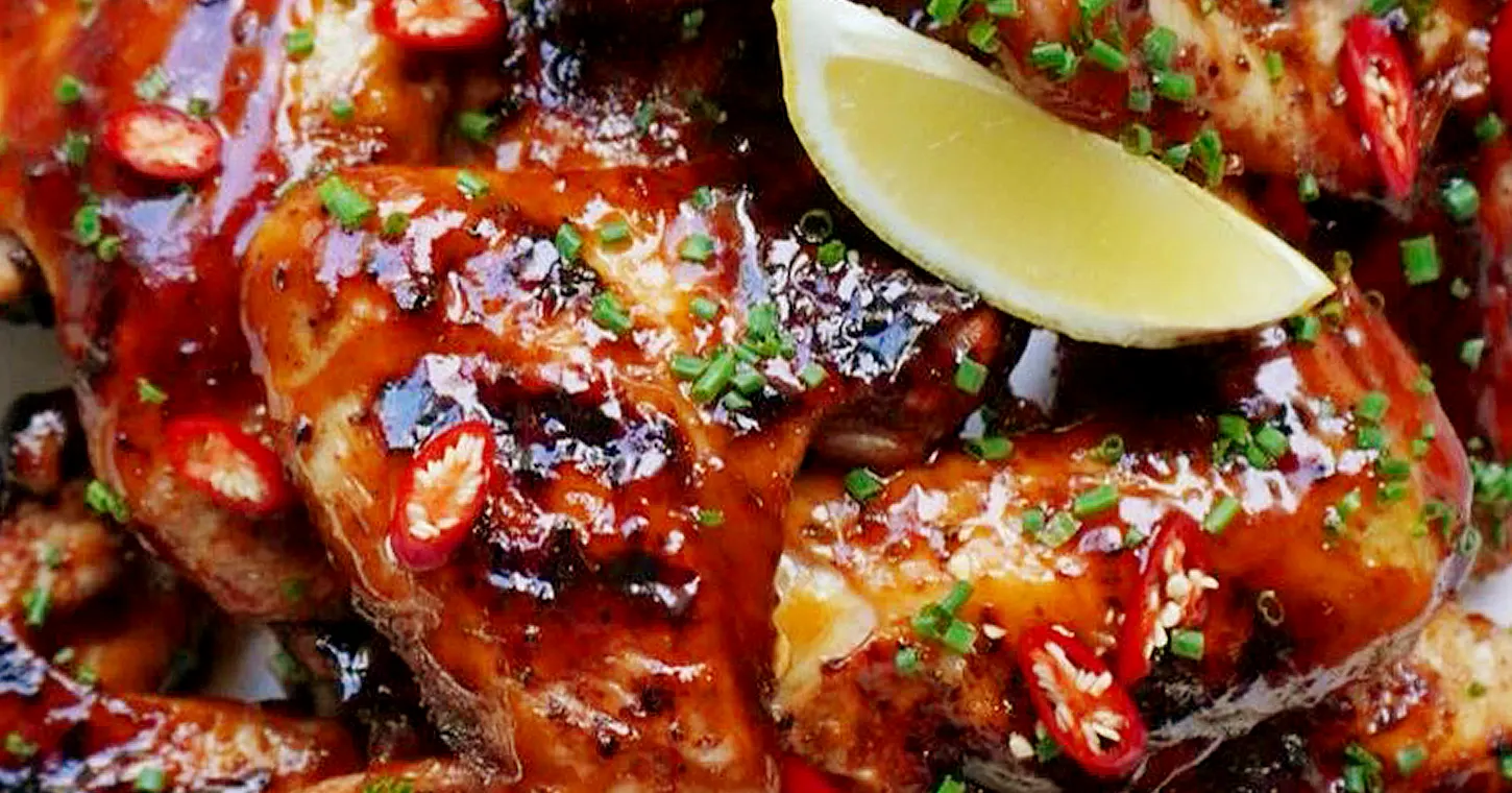 Grilled Chicken Wings made with Sweet Honey BBQ Sauce