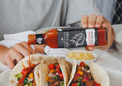 Kickin Hot Sauce on Wraps