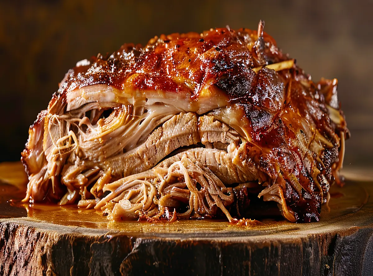 Pulled Pork prepared with BBQ Sauce