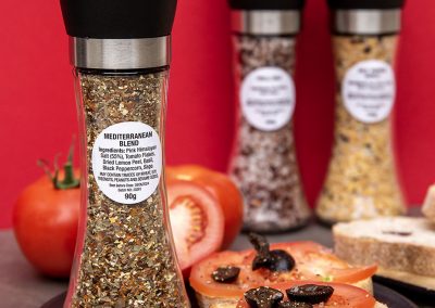 Salt Grinders sandwich tomatoes
