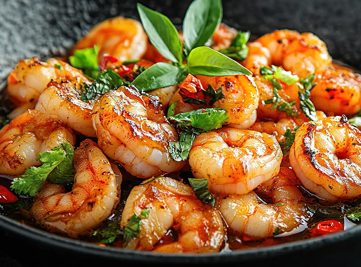 Spicy Sauced Prawns