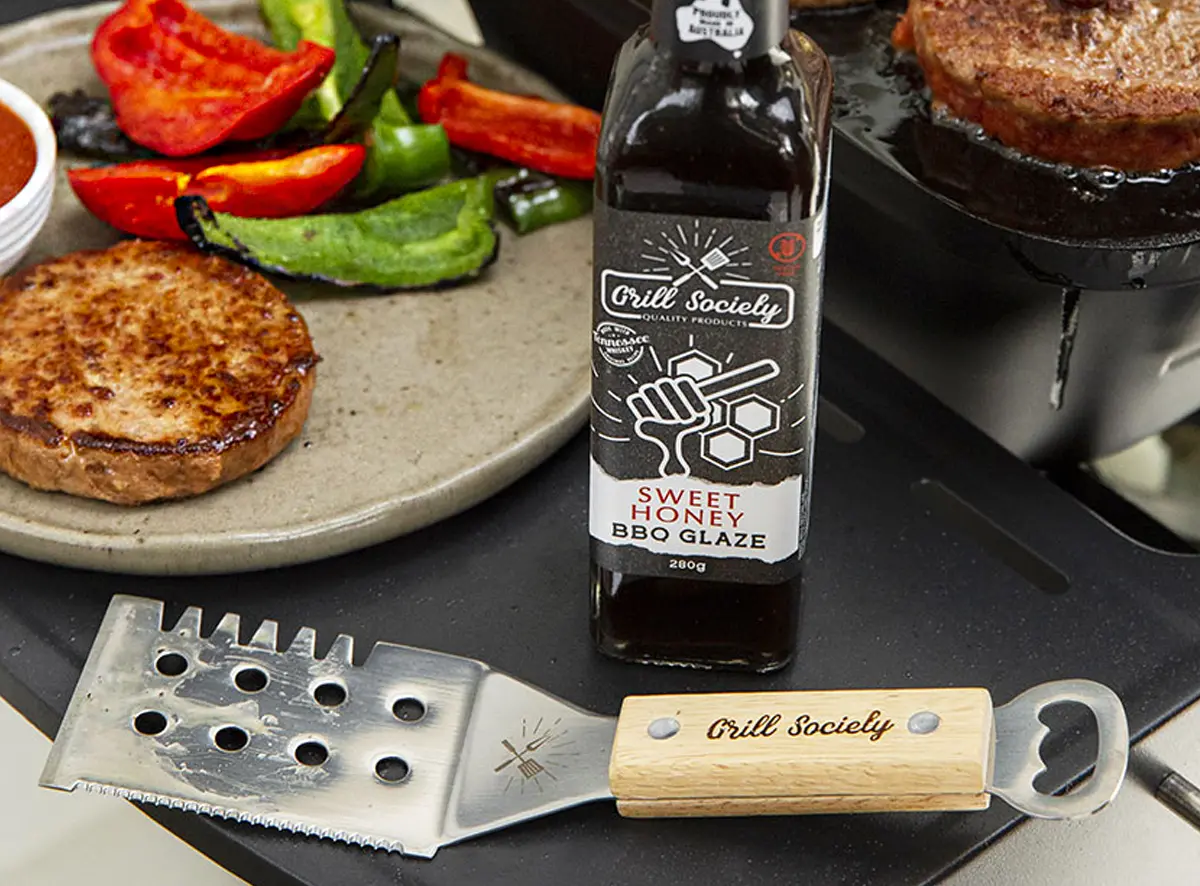 Sweet Honey Glaze with Spatula